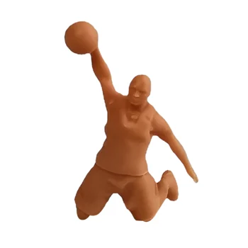 1:64 Méretarányú Gyanta Kosárlabda Játékos Baba Modell Micro Táj Díszek Karakter Festetlen Figura Miniatűr Modellt