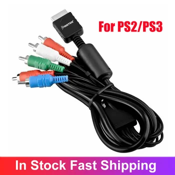 1,8 m-es HD Komponens kábel Kábel Sony Playstation 2/3 Slim PS2/PS3 TV AV Video-Audio Kábel Mágneses Gyűrű Tartozékok