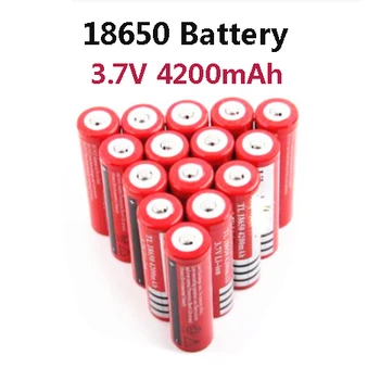100% - os.Eredeti.BRC18650.batería de.litio.3.7 V. voltios.4200mah.recargable.de.Li-Ion para elbanco.de.potencia.linterna.