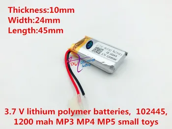 102445 3,7 V 1200mah Lítium-polimer Akkumulátor Védelmi Igazgatóság A GPS-Bluetooth Digitális Termékek