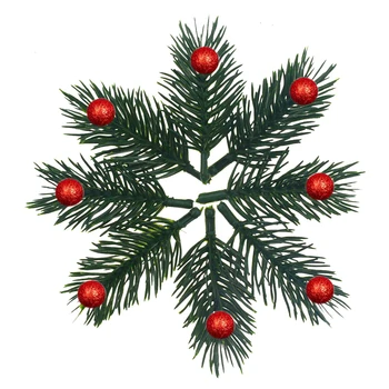10DB 6CM fenyő a tű mesterséges hamis növény mesterséges virágos ág A karácsonyfa dekoráció kiegészítők DIY csokor, ajándék