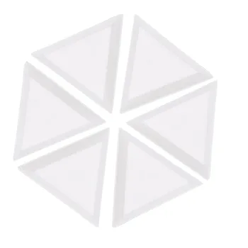 10db Műanyag Háromszög Strassz Kristály Gyöngyökkel Köröm Válogatás Tálcák Fehér Új Design Hot Eladási