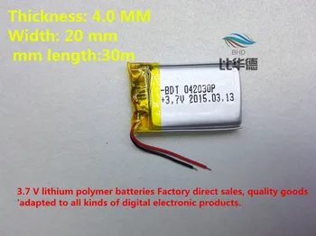 (10pieces/lot) 042030 180 mah-s lítium-ion polimer akkumulátor minőségi áruk, minőségi CE, FCC, ROHS tanúsító hatóság
