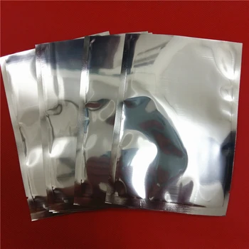 12*17cm 100/Sok Nyitott Felső Ezüst Alumínium Fólia Csomag Táskák Vákuum Tasak hőérzékeny Táskák Fél Élelmiszer Tárolására alkalmas Műanyag Csomagolási Táska