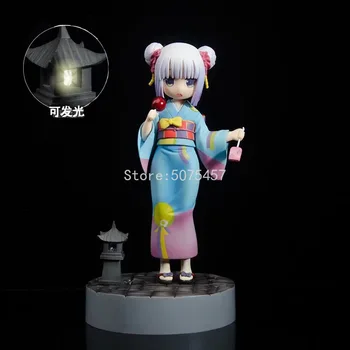 18 cm Miss Kobayashi Sárkány Szobalány Anime Ábra Kanna Kamui akciófigura Kimonó Verzió Kanna Gyűjthető Figura Modell Játékok