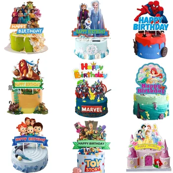 1db Hercegnő Fagyasztott Mickey Disney Téma, Torta, Süti Toplisták Torta Zászló Szülinapi Party Dekoráció Anniversaire Torta Kellékek
