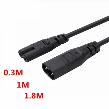 1DB IEC 320 2-Pin-C7 Női C8-Férfi Szám 8 Adapter Hosszabbító Kábel
