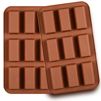 2 Db Harapás Méretű Csokoládé Formák, Szilikon Cukorka Formák Csokoládét Penész Karamell Formák Mély Szilikon öntőforma Csokit