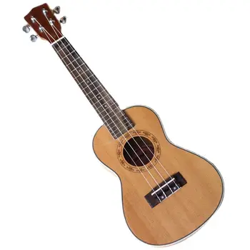 24 hüvelyk gitár, ukulele, természetes színű gitár ukulele ashwood matt 4 string mini egyesült királyság gitár, ingyenes ukulele táska