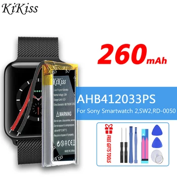 260mAh KiKiss Újratölthető Akkumulátor AHB412033PS Sony Smartwatch 2,SW2, RD-0050