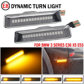 2db Dinamikus LED Index Áramló Oldalsó Helyzetjelző lámpa Jelzőfény Lámpa, BMW E36 M3-as Facelift 1997-1999 X5 E53 1999-2006