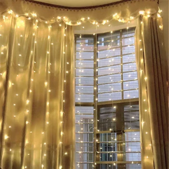 2M x 2M LED Függöny String Fények Hálószoba Karácsonyi Koszorú Jégcsap Fények Esküvői Dekoráció Kert Otthon Szoba Dekoráció