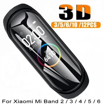 3/5/6/10/12db Teljes Védő Nano Film A A Xiaomi Mi Zenekar 6 5 4 3 2 Globális Miband Band5 Band6 Band4 3D-s képernyővédő fólia
