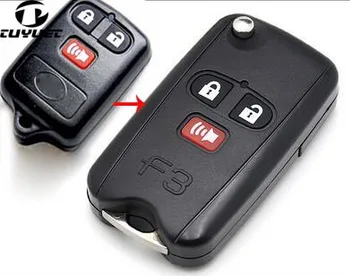 3 Gomb Módosított Flip Összecsukható Távoli Kulcs Shell BYD F3 F3R Autó Kulcs Üres Esetben