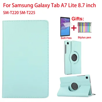 360 Fokos Forgatható tok Samsung Galaxy Tab A7 Lite 8.7 hüvelyk SM-T220 T225 Tablet Bőr borítású Tartót Védő Héj