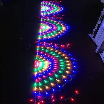 3M×0,5 M 8 Módok Led Páva Háló Nettó Függöny tündérfény Garland Szabadtéri String Lámpák, Kerti Esküvő Party Karácsonyi Dekoráció