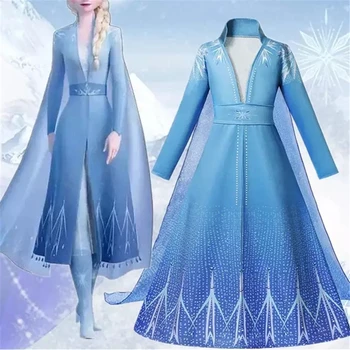4-10 Éves Lányok Elsa 2 Queen Dress a Lányt, Álruhában Anna Hercegnő Ruhák Bébi Gyerekek Halloween Party Ruha, Gyermek Ruha Karnevál