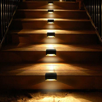 4-16pcs Napelemes Lámpák Solar Lépés Fény Kültéri Vízálló Led Napelemes Kerti Lámpa Lámpa dekoráció Kerti Lépcső Udvart Kerítés