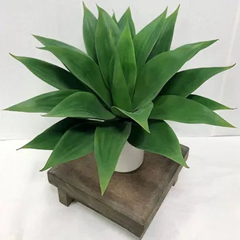 45-55CM Nagy Mesterséges Aloe Trópusi Növények Zamatos Műanyag Agave Hamis Pálma Zöld Levél Haza Kerti Deco Materia
