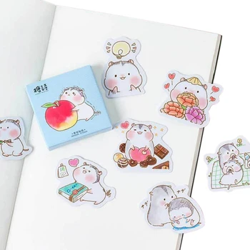 45Pcs Doboz Hörcsög családi Stickerss DIY Notebook Scrapbooking Kezét Figyelembe Ajándék Csomag Dekoráció Címke Hivatal Iskolai Kínálat
