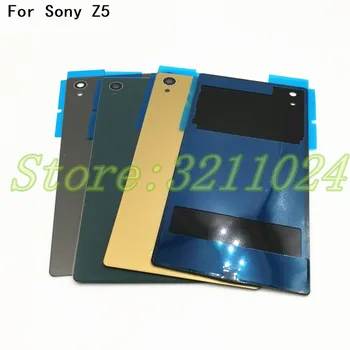5.2 inch Sony Xperia Z5 E6603 E6633 E6653 E6683 Hátsó Hátsó Üveg Akkumulátor Fedél Ajtó Ház Logó+NFC