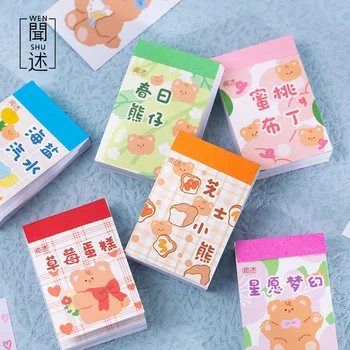50 Lap Candy Medve Aranyos Washi Dekorációs Matrica Lap Kézműves Scrapbooking Tervező Címkét, Matricát Esztétikai Kawaii Papíráru