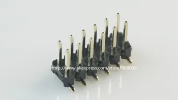 50pcs 2x5 P 10 pin 2.54 mm SMT Pin Fejléc Férfi kettős sorban, felületre szerelhető PCB-Tin Rohs Reach két sor Nem lokátor peg
