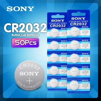 50pcs Sony CR2032 Sejt Érme Gomb Elem DL2032 CR 2032 KCR2032 5004LC ECR2032 3V Lítium Akkumulátor Órák LED