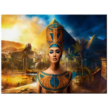 5D Daimond Festmény Kleopátra, Egyiptom Királynője Teljes Gyakorlat Cross Stitch Gyémánt Paiting Piramis, a Fáraó Art Kép WG3315