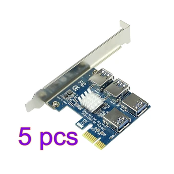 5db PCIE PCI-E PCI Express Kelő Kártya 1x, hogy 16x 1 4 USB 3.0 Slot Szorzó Elosztó adapter Eszközök