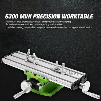 6300 Mini Precíziós Többfunkciós Munkaasztalon, a Padon Satu Lámpatest Fúró Marógép X, Illetve Y-tengely Beállító Koordináta Asztal