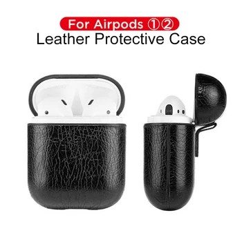 A AirPods 2 Esetben Fülhallgató Esetben Vintage bőr Védő Fedelet, Apple Air Pod-1 Bluetooth Vezeték nélküli Töltés Doboz Luxus Esetben
