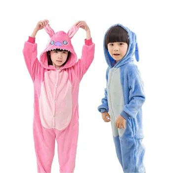 A Gyerekek Partedli Kapucnis Pizsama Gyermekek Hálóruházat Fiúk Lányok Szem Állat Anime Pizsi Pijama Flanel Hálóruha Ruhák