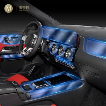A Mercedes-Benz AMG GLA 34 45 2021car belső Konzol LCD képernyő Központi felszerelés panel TPU védőfólia Accessorie Refit