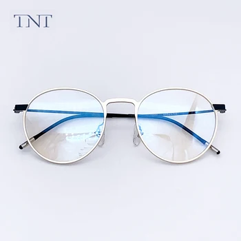 A TNT Titán + Alumínium Magnézium Rövidlátás Optikai Szemüveg Anti-Kék Fény Szemüveg Keret, Férfi Klasszikus Kerek Keret Férfiak koreai MG02