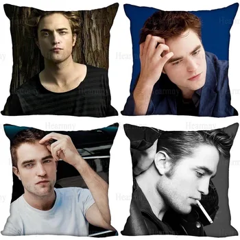 A Twilight Robert Pattinson Párnahuzat Hálószoba Haza Dekoratív Párna Fedezze Tér Cipzár Párnák Szatén Puha Szövet