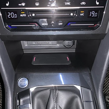 A VW Tiguan Allspace Tiguan MK2 Tharu 2017-2021 15W autó vezeték nélküli töltő QI telefon töltő gyors töltés jogosultja tartozékok