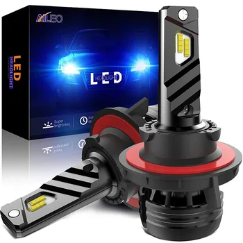 AILEO Nagy Fényerő Autó Fényszóró Izzó H13 LED 9008 Hi/Lo Sugár 6000K Fehér 24xCSP Chip 60W 12000LM IP67 Turbofan Auto Lámpa