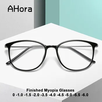 Akkor Most Kerek Fekete Kész Rövidlátás Szemüveg Nők Férfiak Ultrakönnyű Receptet Diák Rövidlátó Szemüveg 0 -1.0 -2.0 Ja-2, 5 -3.0