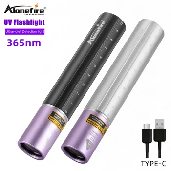 Alonefire SV54 365nm UV Lámpa Ultraibolya Blacklight USB Tölthető Zseblámpa Érzékelő Kutya Vizelet Pet Foltok ágyi Poloska