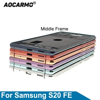 Aocarmo Samsung Galaxy S20 FE Kék, Narancs, Piros, Lila, Ezüst, Fekete, Fém Középső Keret Előlap Csere Rész