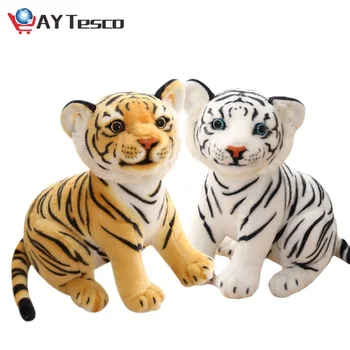 Aranyos élethű tigris puha plüss állatok plüss fehér tigris játék 23-33 cm kis méretű, igazi vadon élő állatok, gyerekek, játék, ajándék fiú