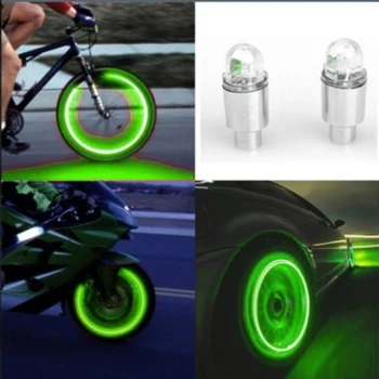 autó LED lighte Gumiabroncs Szelep Sapka autó motorkerékpár tartozékok 4db Auto autó Tartozékok kerék dekoráció Kerékpár gumi fény deco