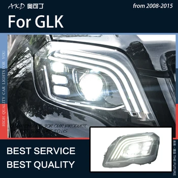 Autó Világítás GLK 2008-2015 X204 Dinamikus LED Fényszóró DRL Ködlámpa indexet, Alacsony Gerenda High Beam Projektor Lencse, Tartozékok