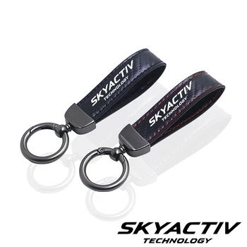 autós kulcstartó Gyűrűk szénszálas kulcstartó a Mazda skyactive 2 3 5 6 8 cx3 cx4 cx5 cx7 cx8 cx9 cx30 mx5 rx8 Autó Tartozékok