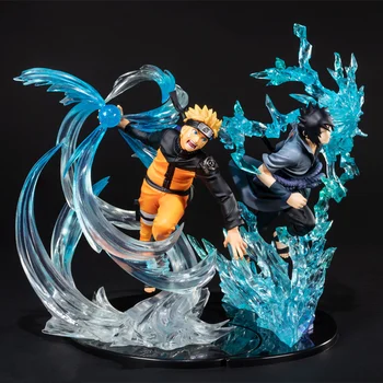Az Anime a Naruto Adatok Uzumaki Naruto VS Rasengan Sasuke PVC akciófigura Naruto Shippuden Uzumaki Figma Gyűjthető Modell Játékok