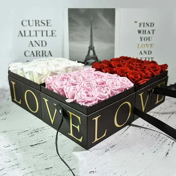 Az örök Rózsa A Szerelem Doboz, Tartósított Valódi Virágok Box Set Legjobb anyák Napi Ajándék Valentin Karácsonyi Ajándékot Neki