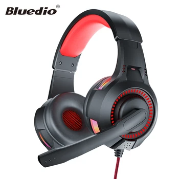 Bluedio D5 gaming fejhallgató számítógép, fülhallgató, USB, 3,5 mm-es vezetékes fejhallgató a fül fejhallgató mikrofon LED fény gamer PC laptop