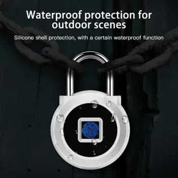 Bluetooth Smart Jelszó Ujjlenyomat-Lock Töltés USB-kábel Kültéri, Vízálló Rozsdamentes Acél Ujjlenyomat-Lakat SmartHome Lakat