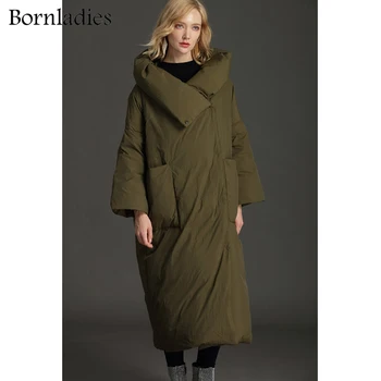 Bornladies 2021 Téli Laza Hosszú, 90% - Os Kacsa Kabát Női Túlméretezett Paplan Kabát Szakmai Kabát, Kényelmes Kabát Plus Size